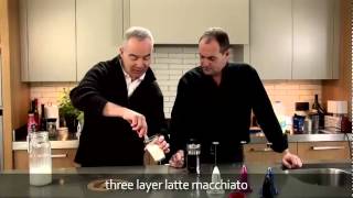 aerolatte  milk frother makes three layer caffè latte macchiato [upl. by Haleehs612]