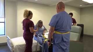 Physical Therapy Transfer Training  How To Transfer From Wheelchair To Bed [upl. by Yewed]