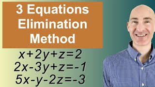 Solving Systems of 3 Equations Elimination [upl. by Chad797]