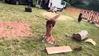 A fabulous range of wooden sculpture at Caerleon festival 2024 [upl. by Ellehcen]