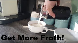 How to Get More Froth from Your Nespresso Coffee Aeroccino  Nespresso tips and help [upl. by Smart]