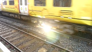 Merseyrail 507 009 making arcs at Birkdale station [upl. by Afihtan133]