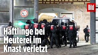 Gefängnismeuterei Polizei stürmt Knast in Thüringen  JVA Untermaßfeld [upl. by Tserof]